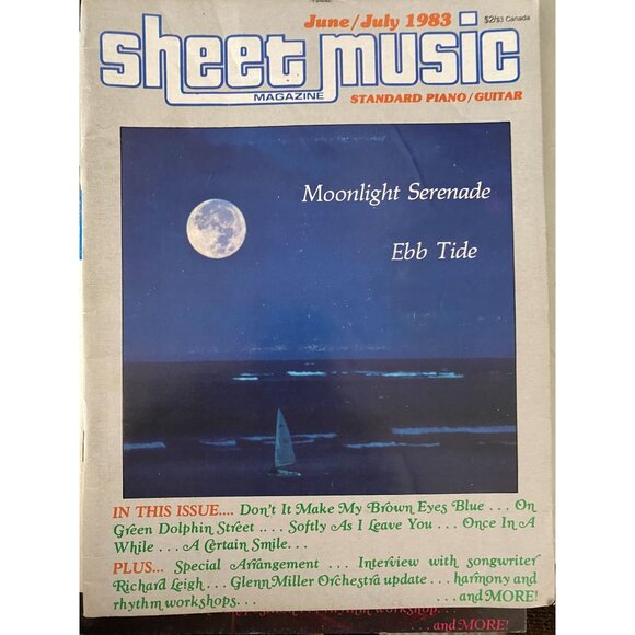 6 Sheet Music Magazines 1983 Piano Guitar Emphera - Picture 4 of 7